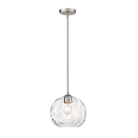 Z-Lite Chloe 1 Light Pendant, Brushed Nickel & Clear 490P10-BN